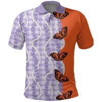 Kamehameha Butterfly Palaka Hawaii Polo Shirt Pulelehua Honohono Pikake Lei