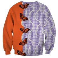 Kamehameha Butterfly Palaka Hawaii Sweatshirt Pulelehua Honohono Pikake Lei