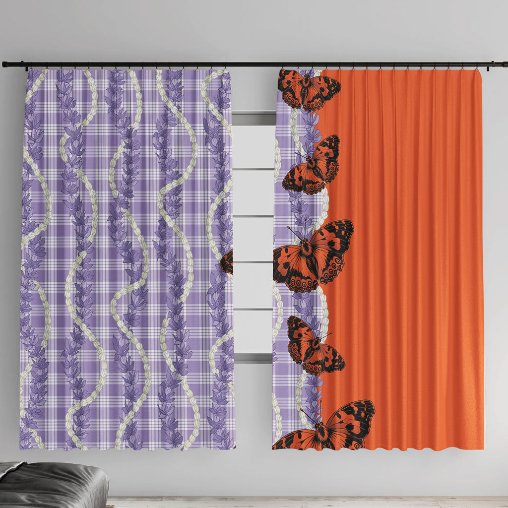 Kamehameha Butterfly Palaka Hawaii Window Curtain Pulelehua Honohono Pikake Lei