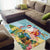 Aloha Hawaii Mele Kalikimaka Area Rug Chilling Santa With Pineapple - Polynesian Pattern