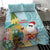 Aloha Hawaii Mele Kalikimaka Bedding Set Chilling Santa With Pineapple - Polynesian Pattern