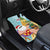 Aloha Hawaii Mele Kalikimaka Car Mats Chilling Santa With Pineapple - Polynesian Pattern