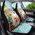 Aloha Hawaii Mele Kalikimaka Car Seat Cover Chilling Santa With Pineapple - Polynesian Pattern