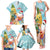 Aloha Hawaii Mele Kalikimaka Family Matching Tank Maxi Dress and Hawaiian Shirt Chilling Santa With Pineapple - Polynesian Pattern