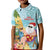 Aloha Hawaii Mele Kalikimaka Kid Polo Shirt Chilling Santa With Pineapple - Polynesian Pattern