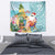 Aloha Hawaii Mele Kalikimaka Tapestry Chilling Santa With Pineapple - Polynesian Pattern