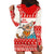 Mele Kalikimaka Hawaii Hoodie Dress Water-skiing Santa Tropical Vibes