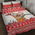 Mele Kalikimaka Hawaii Quilt Bed Set Water-skiing Santa Tropical Vibes