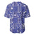 Blue Palaka Japanese Patterns Baseball Jersey Koi Fish Asanoha Sakura Patchwork Stylized - Polynesian Pride