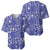 Blue Palaka Japanese Patterns Baseball Jersey Koi Fish Asanoha Sakura Patchwork Stylized - Polynesian Pride