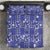 Blue Palaka Japanese Patterns Bedding Set Koi Fish Asanoha Sakura Patchwork Stylized - Polynesian Pride
