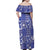 Blue Palaka Japanese Patterns Family Matching Off Shoulder Maxi Dress and Hawaiian Shirt Koi Fish Asanoha Sakura Patchwork Stylized - Polynesian Pride