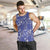 Blue Palaka Japanese Patterns Men Tank Top Koi Fish Asanoha Sakura Patchwork Stylized - Polynesian Pride