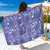 Blue Palaka Japanese Patterns Sarong Koi Fish Asanoha Sakura Patchwork Stylized - Polynesian Pride
