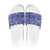 Blue Palaka Japanese Patterns Slide Sandals Koi Fish Asanoha Sakura Patchwork Stylized - Polynesian Pride