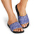 Blue Palaka Japanese Patterns Slide Sandals Koi Fish Asanoha Sakura Patchwork Stylized - Polynesian Pride