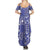 Blue Palaka Japanese Patterns Summer Maxi Dress Koi Fish Asanoha Sakura Patchwork Stylized - Polynesian Pride