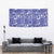 Blue Palaka Japanese Patterns Tapestry Koi Fish Asanoha Sakura Patchwork Stylized - Polynesian Pride