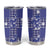 Blue Palaka Japanese Patterns Tumbler Cup Koi Fish Asanoha Sakura Patchwork Stylized - Polynesian Pride