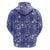 Blue Palaka Japanese Patterns Zip Hoodie Koi Fish Asanoha Sakura Patchwork Stylized - Polynesian Pride