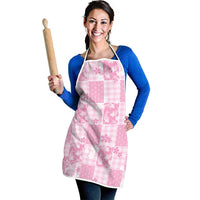 Pink Palaka Japanese Patterns Apron Koi Fish Asanoha Sakura Patchwork Stylized - Polynesian Pride