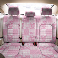 Pink Palaka Japanese Patterns Back Car Seat Cover Koi Fish Asanoha Sakura Patchwork Stylized - Polynesian Pride