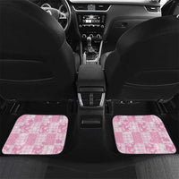 Pink Palaka Japanese Patterns Car Mats Koi Fish Asanoha Sakura Patchwork Stylized - Polynesian Pride