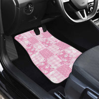 Pink Palaka Japanese Patterns Car Mats Koi Fish Asanoha Sakura Patchwork Stylized - Polynesian Pride