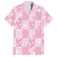 Pink Palaka Japanese Patterns Hawaiian Shirt Koi Fish Asanoha Sakura Patchwork Stylized - Polynesian Pride