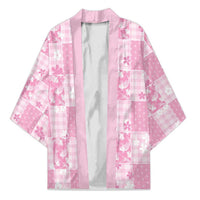 Pink Palaka Japanese Patterns Kimono Koi Fish Asanoha Sakura Patchwork Stylized - Polynesian Pride