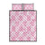 Pink Palaka Japanese Patterns Quilt Bed Set Koi Fish Asanoha Sakura Patchwork Stylized - Polynesian Pride