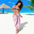 Pink Palaka Japanese Patterns Sarong Koi Fish Asanoha Sakura Patchwork Stylized - Polynesian Pride