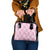Pink Palaka Japanese Patterns Shoulder Handbag Koi Fish Asanoha Sakura Patchwork Stylized - Polynesian Pride