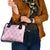 Pink Palaka Japanese Patterns Shoulder Handbag Koi Fish Asanoha Sakura Patchwork Stylized - Polynesian Pride