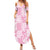 Pink Palaka Japanese Patterns Summer Maxi Dress Koi Fish Asanoha Sakura Patchwork Stylized - Polynesian Pride