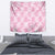 Pink Palaka Japanese Patterns Tapestry Koi Fish Asanoha Sakura Patchwork Stylized - Polynesian Pride