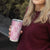 Pink Palaka Japanese Patterns Tumbler Cup Koi Fish Asanoha Sakura Patchwork Stylized - Polynesian Pride