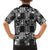 Black Palaka Japanese Patterns Family Matching Off Shoulder Maxi Dress and Hawaiian Shirt Koi Fish Asanoha Sakura Patchwork Stylized - Polynesian Pride