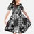 Black Palaka Japanese Patterns Family Matching Off Shoulder Maxi Dress and Hawaiian Shirt Koi Fish Asanoha Sakura Patchwork Stylized - Polynesian Pride