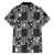 Black Palaka Japanese Patterns Family Matching Off Shoulder Maxi Dress and Hawaiian Shirt Koi Fish Asanoha Sakura Patchwork Stylized - Polynesian Pride