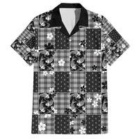 Black Palaka Japanese Patterns Hawaiian Shirt Koi Fish Asanoha Sakura Patchwork Stylized - Polynesian Pride