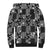 Black Palaka Japanese Patterns Sherpa Hoodie Koi Fish Asanoha Sakura Patchwork Stylized - Polynesian Pride