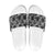 Black Palaka Japanese Patterns Slide Sandals Koi Fish Asanoha Sakura Patchwork Stylized - Polynesian Pride