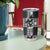Black Palaka Japanese Patterns Tumbler Cup Koi Fish Asanoha Sakura Patchwork Stylized - Polynesian Pride