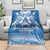 Toa Samoa Rugby Custom Blanket Uso aso uma Samoan Pattern Blue - Polynesian Pride