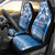 Toa Samoa Rugby Custom Car Seat Cover Uso aso uma Samoan Pattern Blue - Polynesian Pride