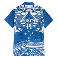 Toa Samoa Rugby Custom Family Matching Long Sleeve Bodycon Dress and Hawaiian Shirt Uso aso uma Samoan Pattern Blue - Polynesian Pride