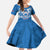 Toa Samoa Rugby Custom Family Matching Off Shoulder Maxi Dress and Hawaiian Shirt Uso aso uma Samoan Pattern Blue - Polynesian Pride