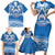 Toa Samoa Rugby Custom Family Matching Short Sleeve Bodycon Dress and Hawaiian Shirt Uso aso uma Samoan Pattern Blue - Polynesian Pride