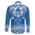 Toa Samoa Rugby Custom Family Matching Short Sleeve Bodycon Dress and Hawaiian Shirt Uso aso uma Samoan Pattern Blue - Polynesian Pride